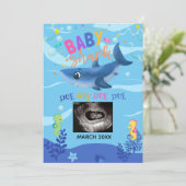 BabyShark echo foto zwangerschap aankondiging (Staand voorkant)