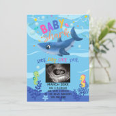 BabyShark Ultrasound Photo Faire-part de grossesse (Debout devant)