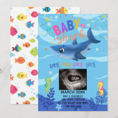 BabyShark Ultrasound Photo Faire-part de grossesse (Devant / Derrière)