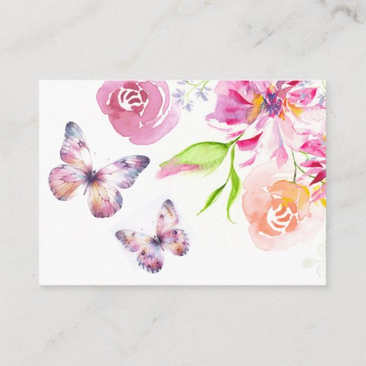 Babyshower Cartes de fermeture Papillon de rabat d (Dos)