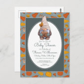 BABYSHOWER | Kabouter Herfst Briefkaart (Voorkant / Achterkant)