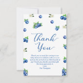 Babyshower met bosbessen thema bedankkaart (Voorkant)
