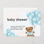 babyshower-uitnodiging briefkaart (Voorkant / Achterkant)