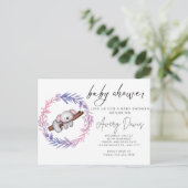 babyshower-uitnodiging briefkaart (Staand voorkant)