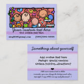 Babysit dagopvang. Kinderopvang.Paarse. Visitekaartje (Voorkant / Achterkant)