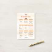 babysitbedrijf | Informatienota babysitter Post-it® Notes (Op bureau)