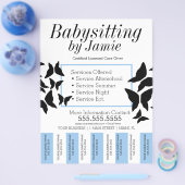 Babysitedag met keukenvlinder uit de staven flyer (Enkel)