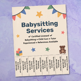 Babysitten Afscheur stroken Flyer