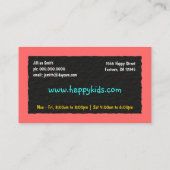 Babysitten Kinderopvang Visitekaartjes (Achterkant)