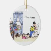 Babysitter, 1 meisje keramisch ornament (Rechts)