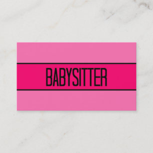 Babysitter Baby en Hot Pink Visitekaartje