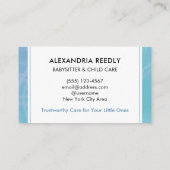 Babysitter Babysitting Kinderen Kinderopvang Schat Visitekaartje (Achterkant)