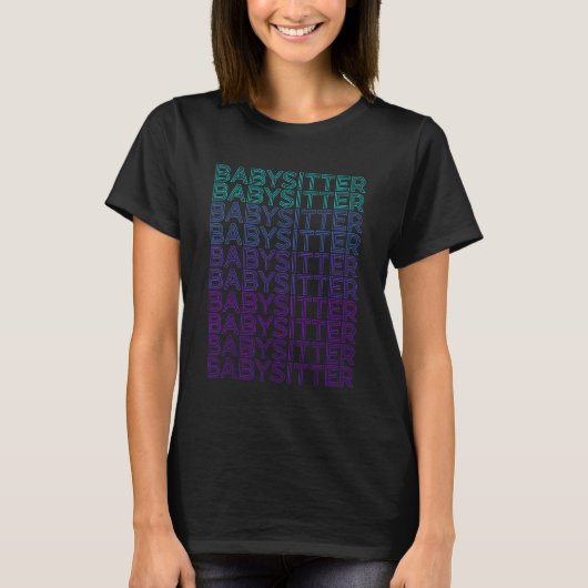 Babysitter Babysitting Retro T-shirt (Voorkant)