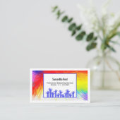 Babysitter Burst of Colors Visitekaartje (Staand voorkant)