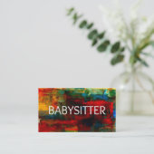 Babysitter Carte de visite coloré (Debout devant)
