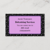 Babysitter Contact Carte de visite (Devant)