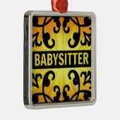 Babysitter Damask Ornement de Noël (Droite)
