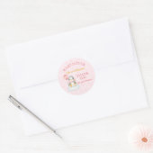 Babysitter Dank je wel Cute Penguin Ronde Sticker (Envelop)