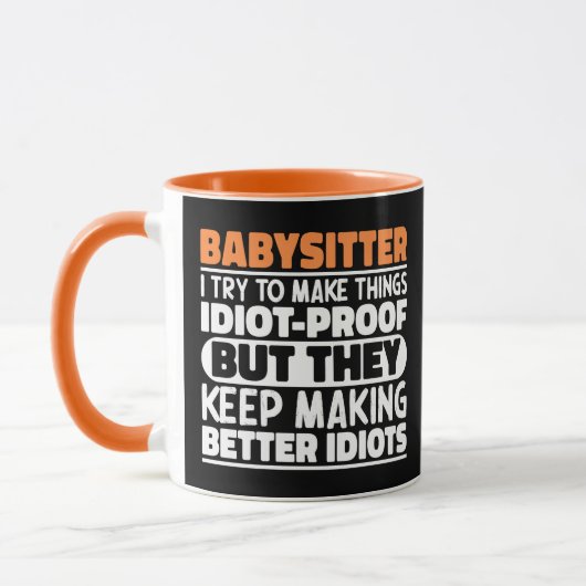 Babysitter Ik probeer dingen grappige uitspraken t Mok (Links)