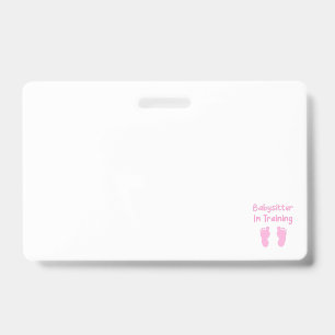 Babysitter in opleiding badge
