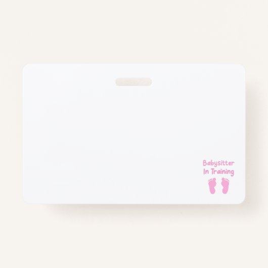 Babysitter in opleiding badge (Voorkant)