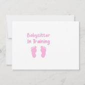 Babysitter in opleiding bedankkaart (Achterkant)