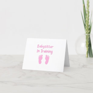 Babysitter in opleiding bedankkaart