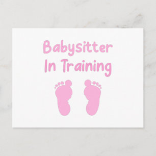 Babysitter in opleiding briefkaart