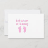 Babysitter in opleiding notitiekaartje (Achterkant)