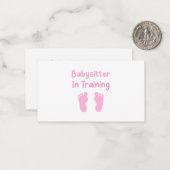 Babysitter in opleiding notitiekaartje (Voorkant / Achterkant in situ)