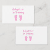 Babysitter in opleiding notitiekaartje (Voorkant / Achterkant)