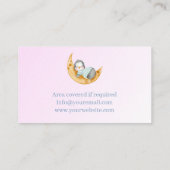 Babysitter Kinderopvang Nanny Leuke Pinguïn Visitekaartje (Achterkant)