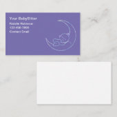 Babysitter mignonne Carte de visite simple (Devant / Derrière)