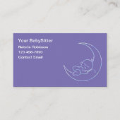 Babysitter mignonne Carte de visite simple (Devant)