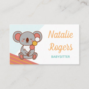 Babysitter Nanny Kinderen Schattige Kawaii Koala V Visitekaartje