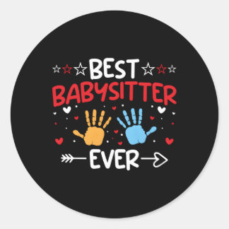 Babysitter Nanny Kinderopvang Babysitten Ronde Sticker