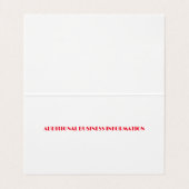 Babysitter Nanny Modern Geel & Wit Rose Visitekaartjes (Binnenkant ongevouwen)