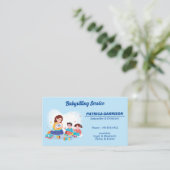 Babysitter Professional Business | Nanny Childcare Visitekaartje (Staand voorkant)