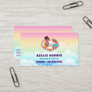 Babysitter Professional Business Schattigee rege Visitekaartje