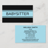 Babysitter Stripe-Visitekaartje Visitekaartje (Voorkant / Achterkant)