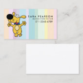 Babysitter Tutor Kinderopvang Dansende Hond Visitekaartje (Voorkant / Achterkant)