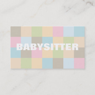 Babysitter visitekaartjes