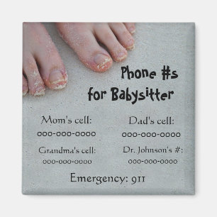 Babysitter's telefoon # Magneet