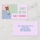 Babysitting & Child Care Beer Broche Kaart Visitekaartje (Voorkant / Achterkant)