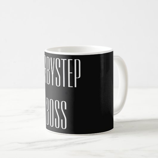 Babystep Boss Mok- Dave Ramsey Koffiemok (Voorkant rechts)