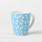 Babyvoetafdrukken, Babyvoet, Voetstappen, Blauw, J Latte Mok (Rechterhoek)
