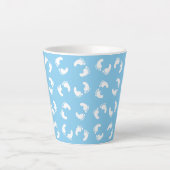 Babyvoetafdrukken, Babyvoet, Voetstappen, Blauw, J Latte Mok (Voorkant)