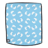 Babyvoetafdrukken, Babyvoet, Voetstappen, Blauw, J Rugtassen (Verwijderbaar gezicht)