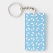 Babyvoetafdrukken, Babyvoet, Voetstappen, Blauw, J Sleutelhanger (Voorkant)