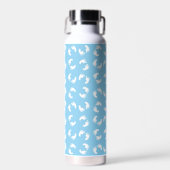 Babyvoetafdrukken, Babyvoet, Voetstappen, Blauw, J Waterfles (Voorkant)